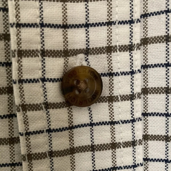 Woolrich 100% cotton men’s L plaid button down short sleeve shirt - Picture 6 of 9